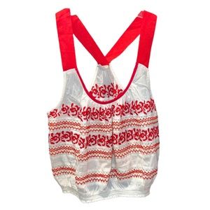 Embroidery Detailed Halter Top